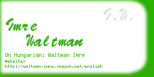 imre waltman business card
